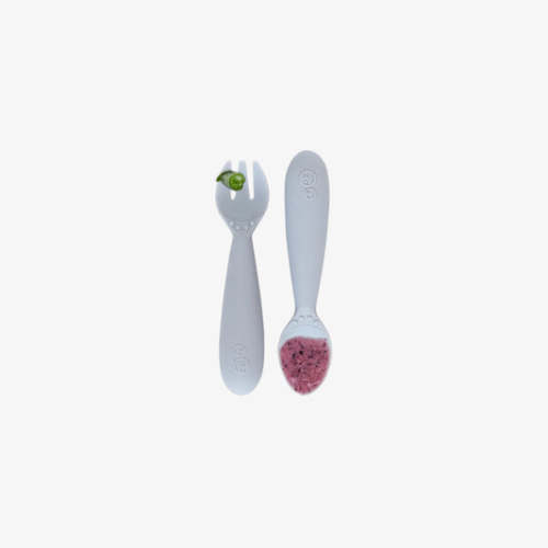 Mini Utensils by ezpz / Sensory Silicone Fork & Spoon for Toddlers
