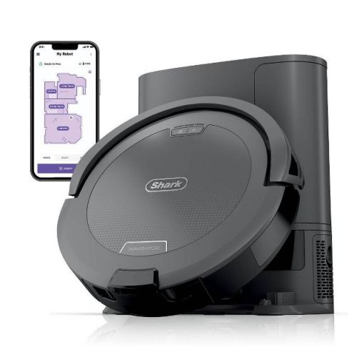 Shark Navigator Robot Vacuum and Self-Empty Base with Bagless, 60-Day Capacity and SmartPath Navigation RV2120AE