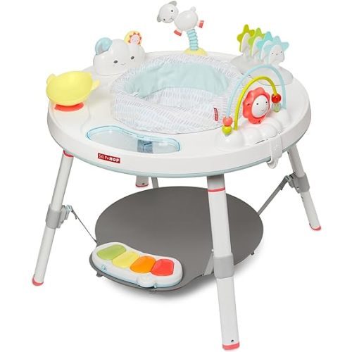 Skip Hop Baby Activity Center: Interactive Play Center with 3-Stage Grow-with-Me Functionality, 4mo+, Silver Lining Cloud