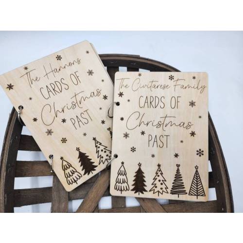 Personalized Christmas Card Holder, Greeting Card Keeper, Birthday, Wedding Card Display Storage, Card Album, Christmas Keepsake Card book