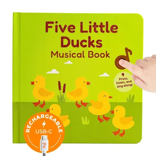 Cali's Books Five Little Ducks Nursery Rhymes Book for Toddlers | Sound Books for Toddlers 1-3 | Musical Book with Sound Button and 6 Songs