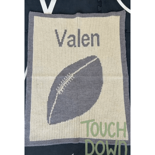 Baseball Knit Crib Blanket