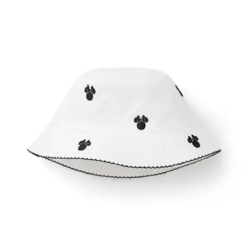 Girl White Minnie Mouse Disney Minnie Mouse Icon Bucket Hat by Janie and Jack