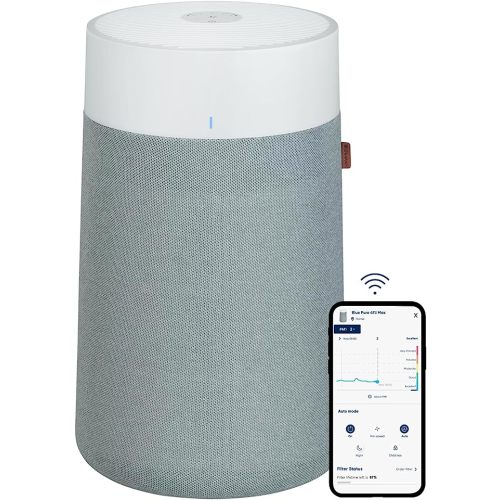 BLUEAIR Air Purifiers for Bedroom, Home, Air Purifiers for Pets Allergies Air Cleaner for Small Room, Virus Dust Mold Smoke Blue 411i Max - Small Room - Wifi