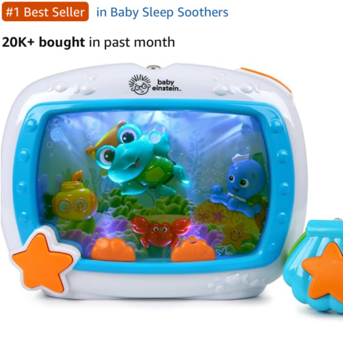 Baby Einstein Sea Dreams Soother Musical Crib Toy and Sound Machine, Newborn and up