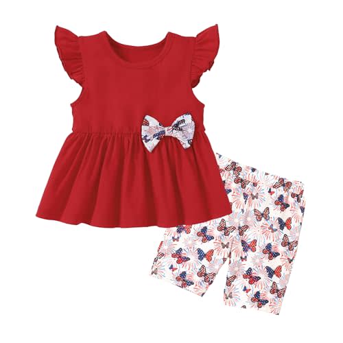 WESIDOM Toddler Girl Clothes Layered Ruffle Top Floral Shorts Cute Toddler Girls Summer Outfits 2Pcs Clothing Set