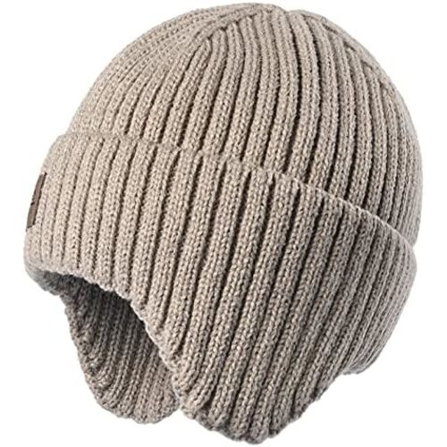 Baby Beanie Fleece Lined Toddler Winter Hat with Ear Flaps Little Girls Boys Warm Hats Cute Beanies for Kids