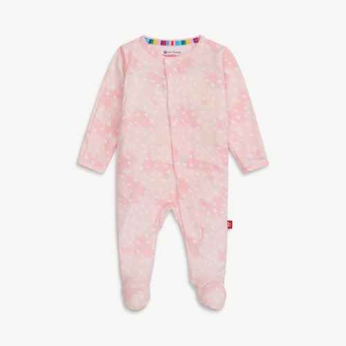 pink doeskin modal magnetic parent favorite footie – Magnetic Me