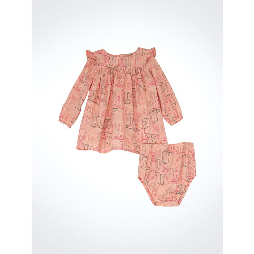 Little Girl's Western Print Trapeze Dress