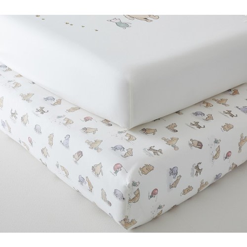 Disney's Winnie the Pooh Organic Crib Fitted Sheet Bundle - Set of 2