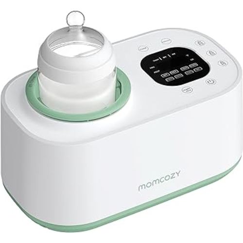 Momcozy No Wash Waterless Bottle Warmer with Shake Bottle Function, 4 Temperature Settings Adjustable, Surrounding Hot Air Heating Breastmilk Evenly to Ideal Temperature
