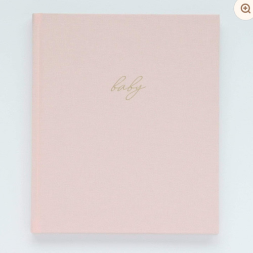 Linen Baby Book - Blush