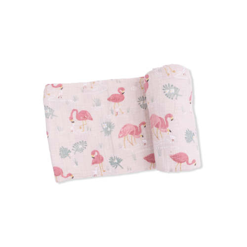 Muslin Swaddle, Flamingos