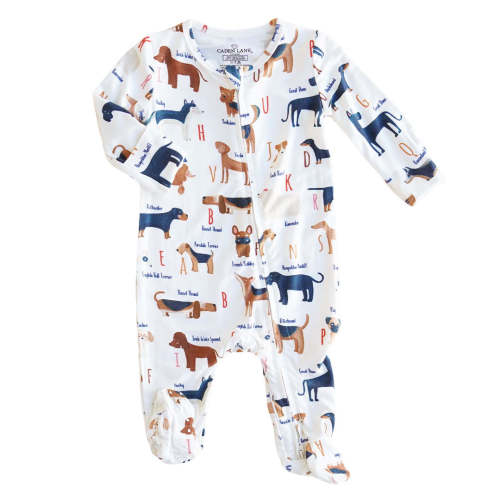 ABC Paw-ty Zipper Footie