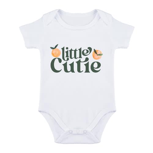SproutJoy Little Cutie Baby Bodysuit Orange Cute Bodysuit Baby Lil Cuties Baby Bodysuit Baby Unisex Clothes