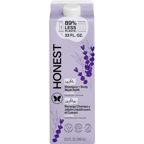 The Honest Company Shampoo Body Wash Refill Carton, Lavender Calm, 32 fl oz