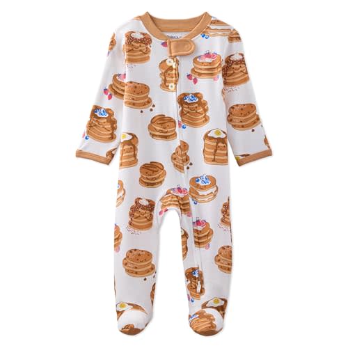 Butterblu Baby Boys' Scout Sleep & Play 100% Organic Cotton Footed Zip Front Sleeper Pajamas for Baby Boys