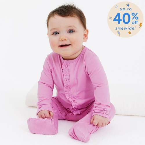 mauve modal magnetic parent favorite footie with ruffles – Magnetic Me
