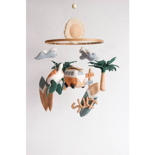 Surf baby mobile, beach baby mobile, ocean baby mobile