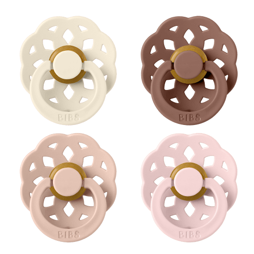 Boheme Pacifiers 4 Pack - Ivory/Blush/Woodchuck/Blossom