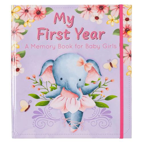 With Love My First Year A Memory Book for Baby Girls Purple Keepsake Photo Book