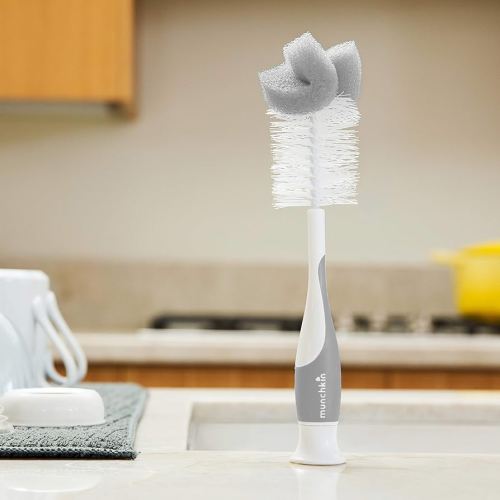 Amazon.com: Munchkin® Sponge™ Bottle Brush, Grey, 2 Count (Pack of 1) : Baby