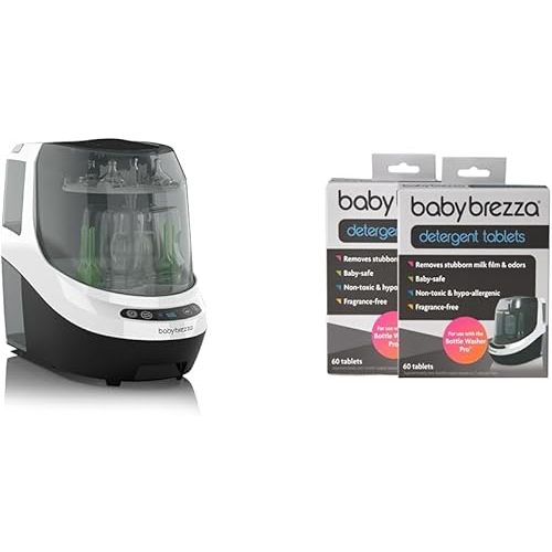 Baby Brezza Bottle Washer Pro - Baby Bottle Washer, Sterilizer + Dryer & Official Detergent Soap Tablets for Baby Brezza Bottle Washer Pro, 120 Tablets