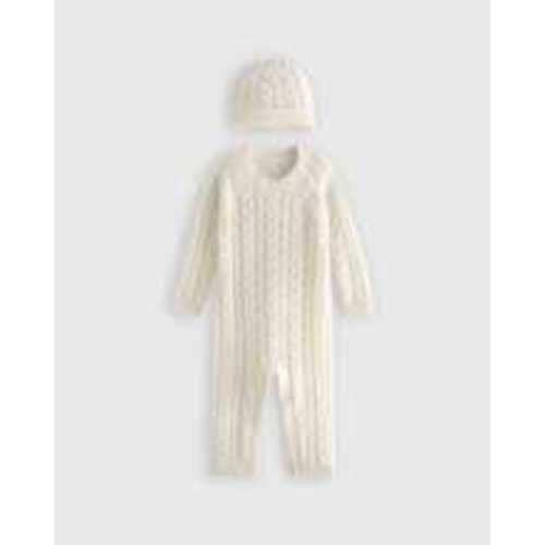 Washable Cashmere Cable One Piece & Hat Set