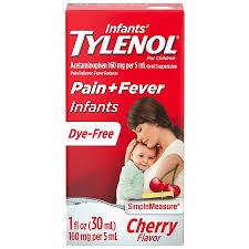 Amazon.com: Tylenol Infants' Liquid Medicine with Acetaminophen Pain + Fever Relief Dye Free, Cherry, 1 Fl Oz : Health & Household