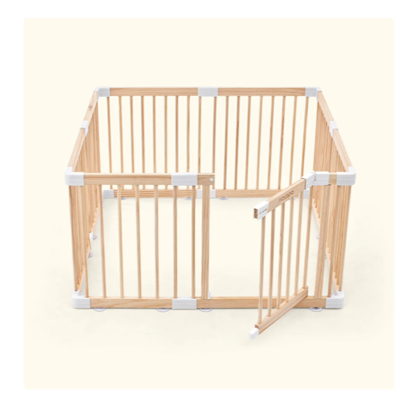 Harppa Natural Finish Baby Fence for Small & Large Spaces