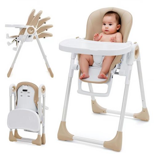 Foldable Baby High Chair - Adjustable Height