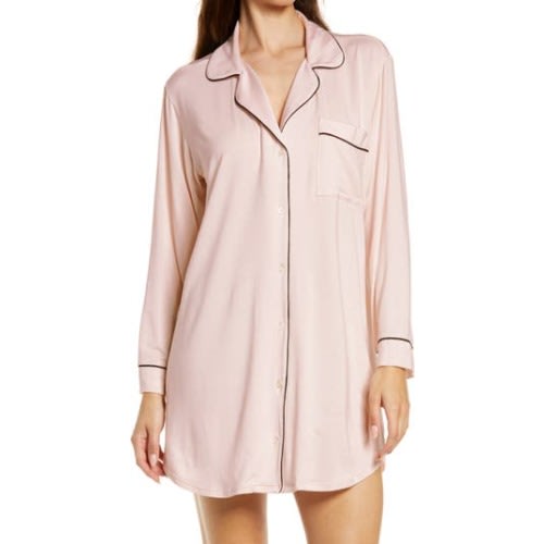 Gisele Jersey Knit Sleep Shirt, Medium