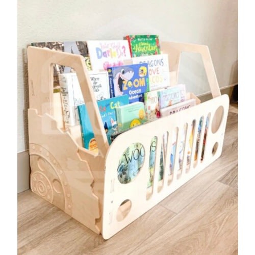 Toddler Car Bookshelf Montessori Bookshelf Toddler Bookcase Montessori Wooden Furniture Nursery Gift Playroom Decor Car Shelf AARON