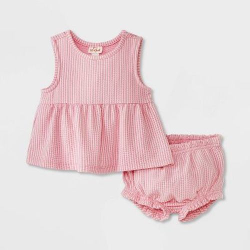 Baby Girls' Ribbed Tank Set - Cat & Jack™ Light Purple 3-6M