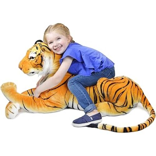 Rohit The Orange Bengal Tiger - 46 Inch (Tail Measurement Not Included) Big Stuffed Animal Plush Cat