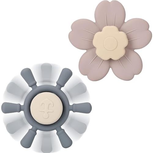 Socub Silicone Suction Cup Spinner Toy | Spinning Tops for Kids 1-3 | Airplane Car Travel Table Highchair & Window Toys for Babies 12-18 Months |Toddler Sensory Bath Toys for 1 2 Year Old