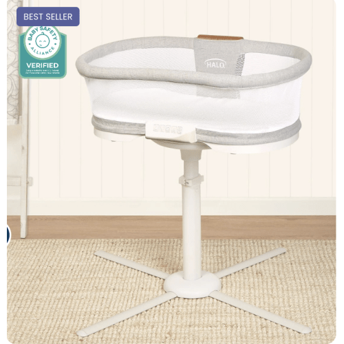 HALO - BassiNest Luxe Vibrating Bassinet, Bedside Sleeper - white