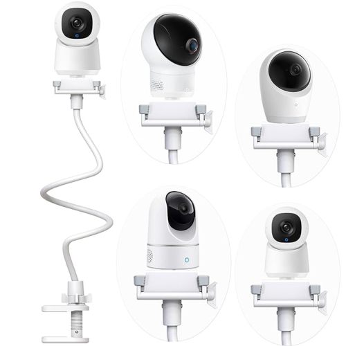 Flexible Baby Monitor Stand Mount Holder Compatible with eufy Security E30 / E21/ E110/ E20/ E21 / C220 / C2110 / T8417/ T8354/ T8300 Cameras Adjustable Baby Cameras Stand Clip Clamp Mount