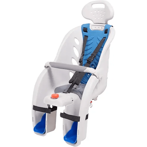 Schwinn Deluxe and Ovation Bike Child Carrier, Rear Mounted Bike Seat Compatible with Most Adult Bike, Seats One Child, Ages 1 Year and Up, Max. Weight 40 lbs., Baby Bike Seat