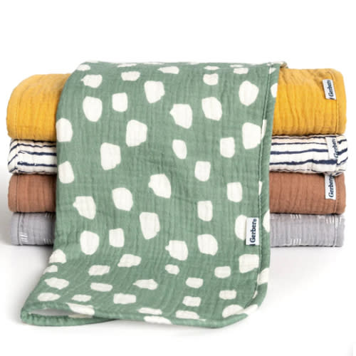 5-Pack Baby Neutral Teal Dots Muslin Burp Cloths – Gerber Childrenswear