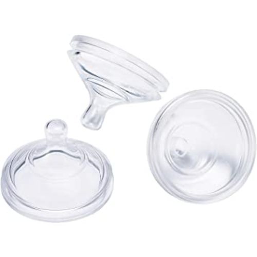 Boon Nursh Silicone Baby Bottle Nipples - Bottle Nipples for Boon Nursh Baby Bottles - Baby Bottle-Feeding Supplies - Medium Flow Baby Bottle Nipples - 3 Count