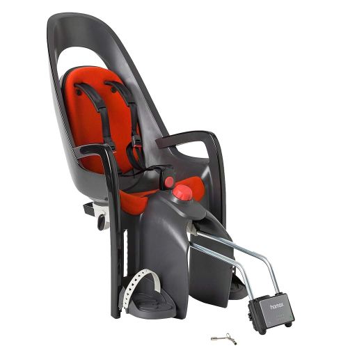 Hamax Caress Rear Child Bike Seat - Frame Mount, Ultra-Shock Absorbing, Adjustable to Fit Kids (Baby-Toddler) 9 mo-48.5lb.