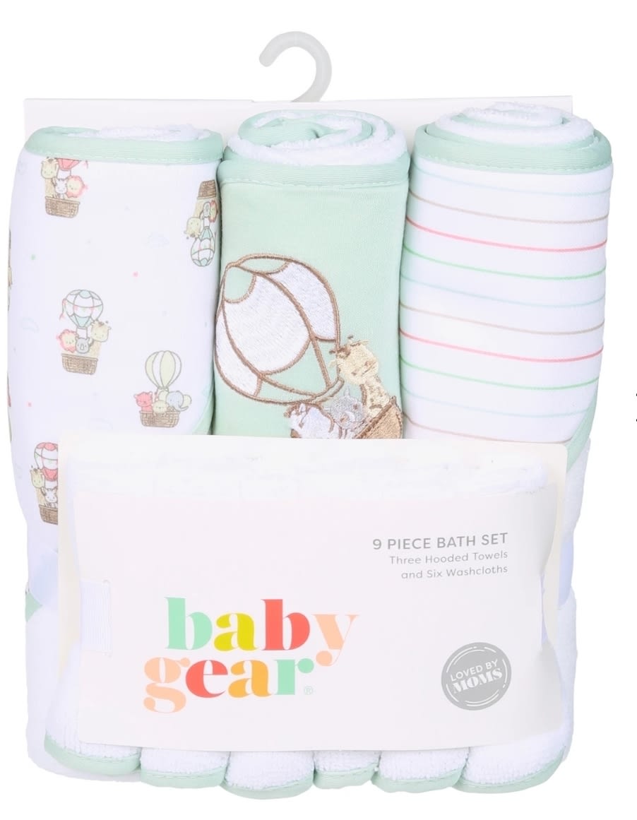 Baby Gear, 9 Pc Bath Set w/ Washcloths & Hooded Towels Online - Bealls