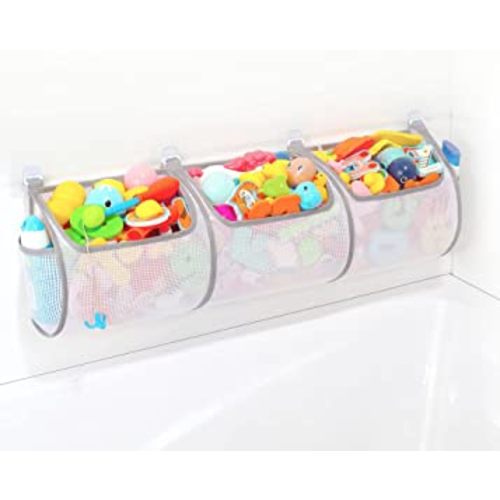 Bathtub Toy Holder,Prevent Spots,Bath Toy Storage Bath Toys for Kids Ages 4-8 30“x8.7”Mesh Bath Toy Holder,let Baby Bath Toys Quick Drying…