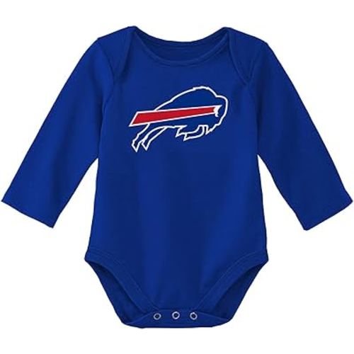 Outerstuff NFL Newborn & Infants 0-24 Months Official Primary Logo Long Sleeve Creeper Bodysuit Romper