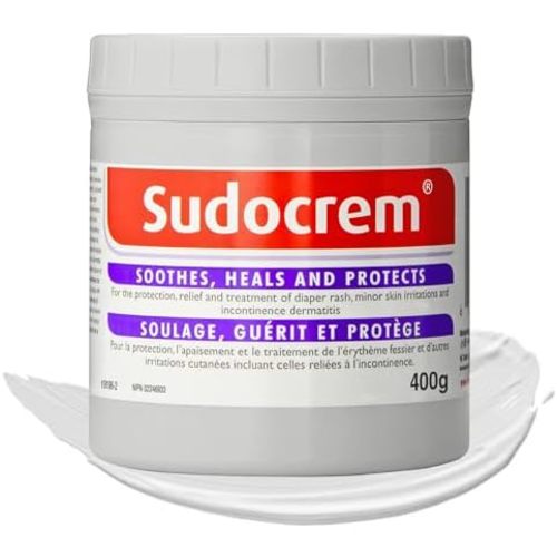 Sudocrem - Crème pour érythème fessier pour bébé, apaise, guérit et protège, soulagement et traitement de l'érythème fessier, crème à l'oxyde de zinc - 400g