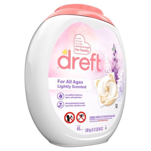Dreft Lightly Scented HE Compatible Laundry Detergent Soap Pacs