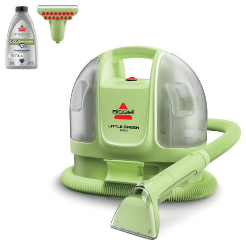 BISSELL Little Green Mini Portable and Upholstery Deep Cleaner, Car/Auto Detailer with 4" Tough Stain Tool and Little Green Trial Formula, 4095