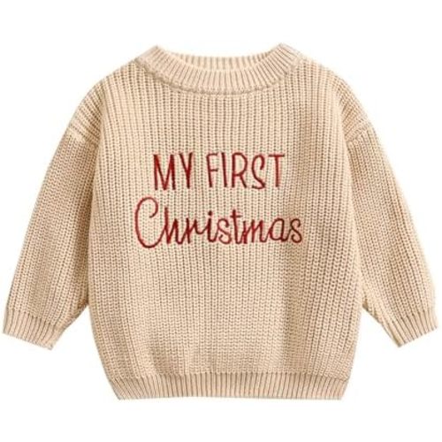MAYUMMPY Newborn Baby Boy Girl Christmas Sweater Long Sleeve Pullover Warm Knitted Sweatshirt Fall Winter Clothes