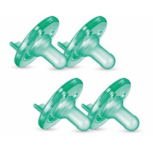 Philips AVENT Soothie Pacifier, 0-3 Months, Green, 4 Pack, SCF190/41 - 0-3m - Blue